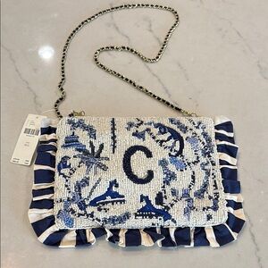 Anthropologie Beaded Monogram Clutch “C”
New With Tags